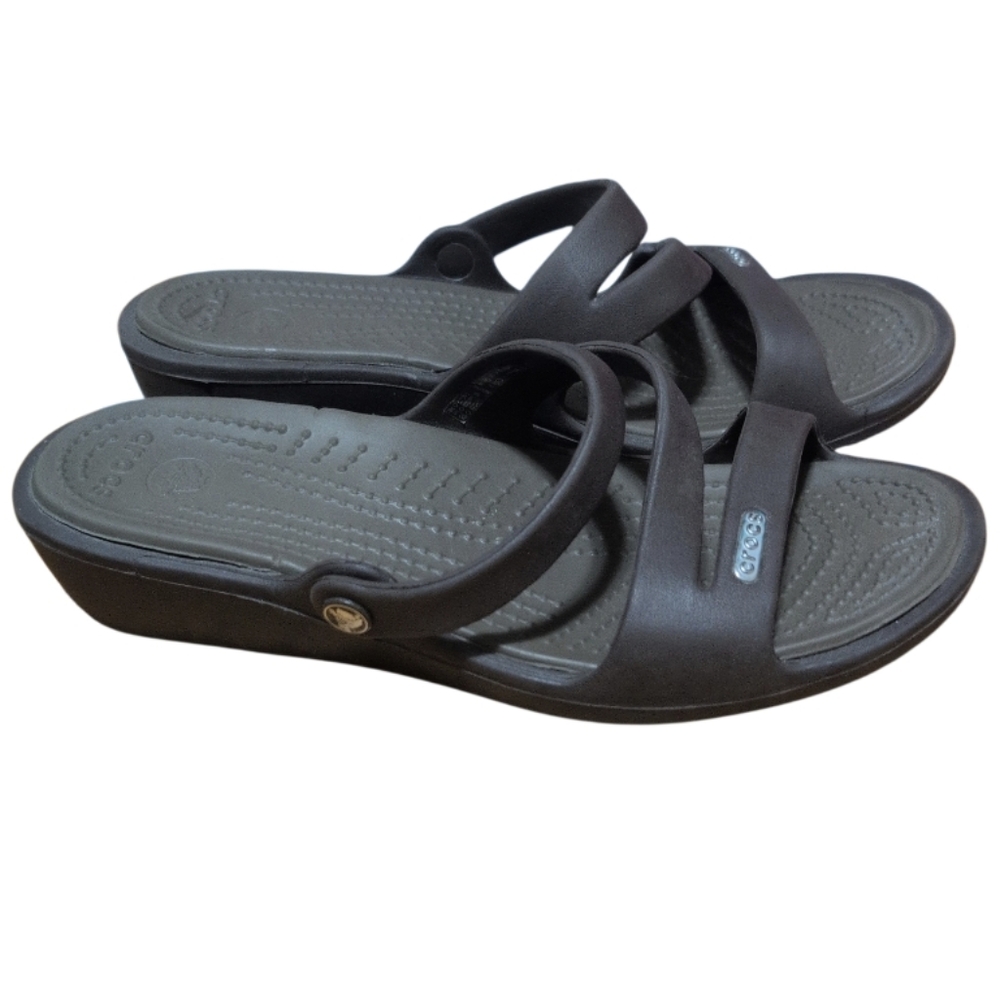 Crocs Tulum Women’s Size 6 Strappy Slide Sandals Casual Comfort - Picture 3 of 7